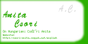 anita csori business card